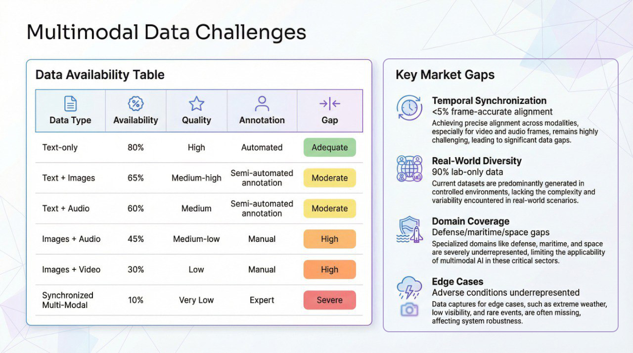Multimodal Data Challenges Infographic